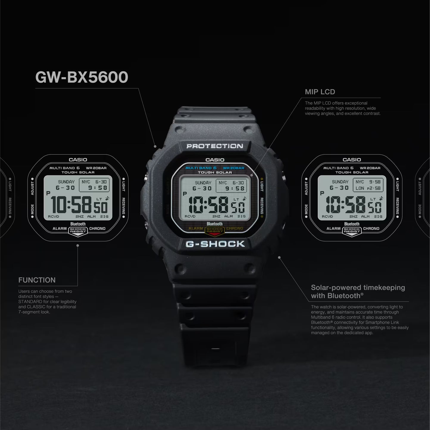 カシオ G-SHOCK GW-BX5600-1JF　MIP液晶